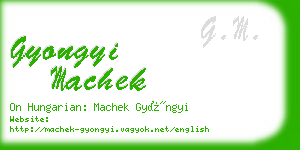 gyongyi machek business card